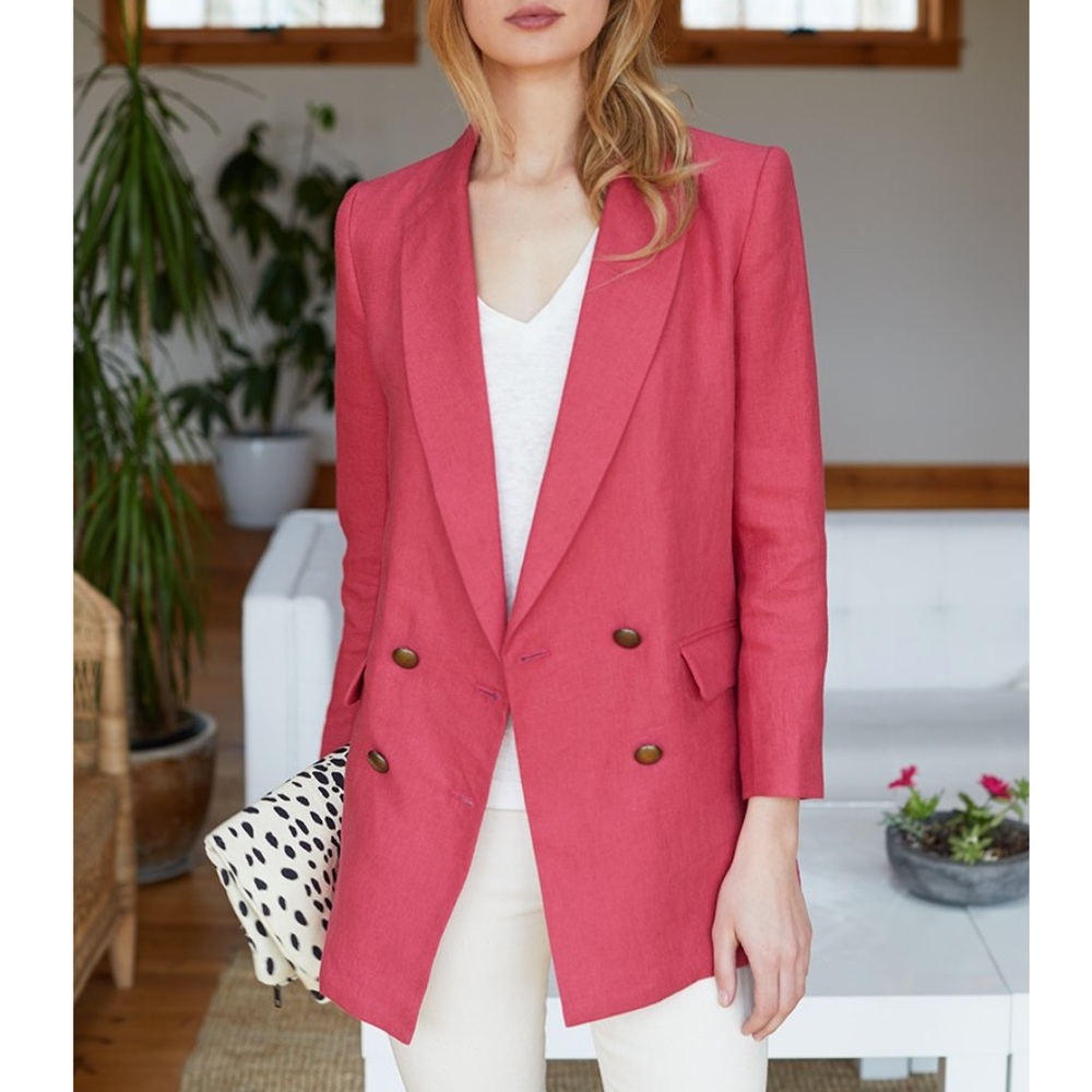 Emerson Fry Double Breasted Jacket- Pink - Picture 2 of 2